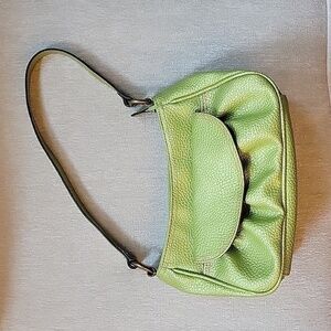 Top handle lime green textured handbag. In great condition.